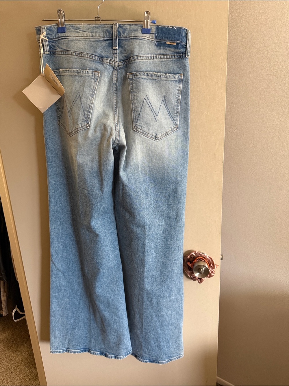MOTHER Light Blue Wide-Leg High-Rise Jeans - Picture 7 of 7